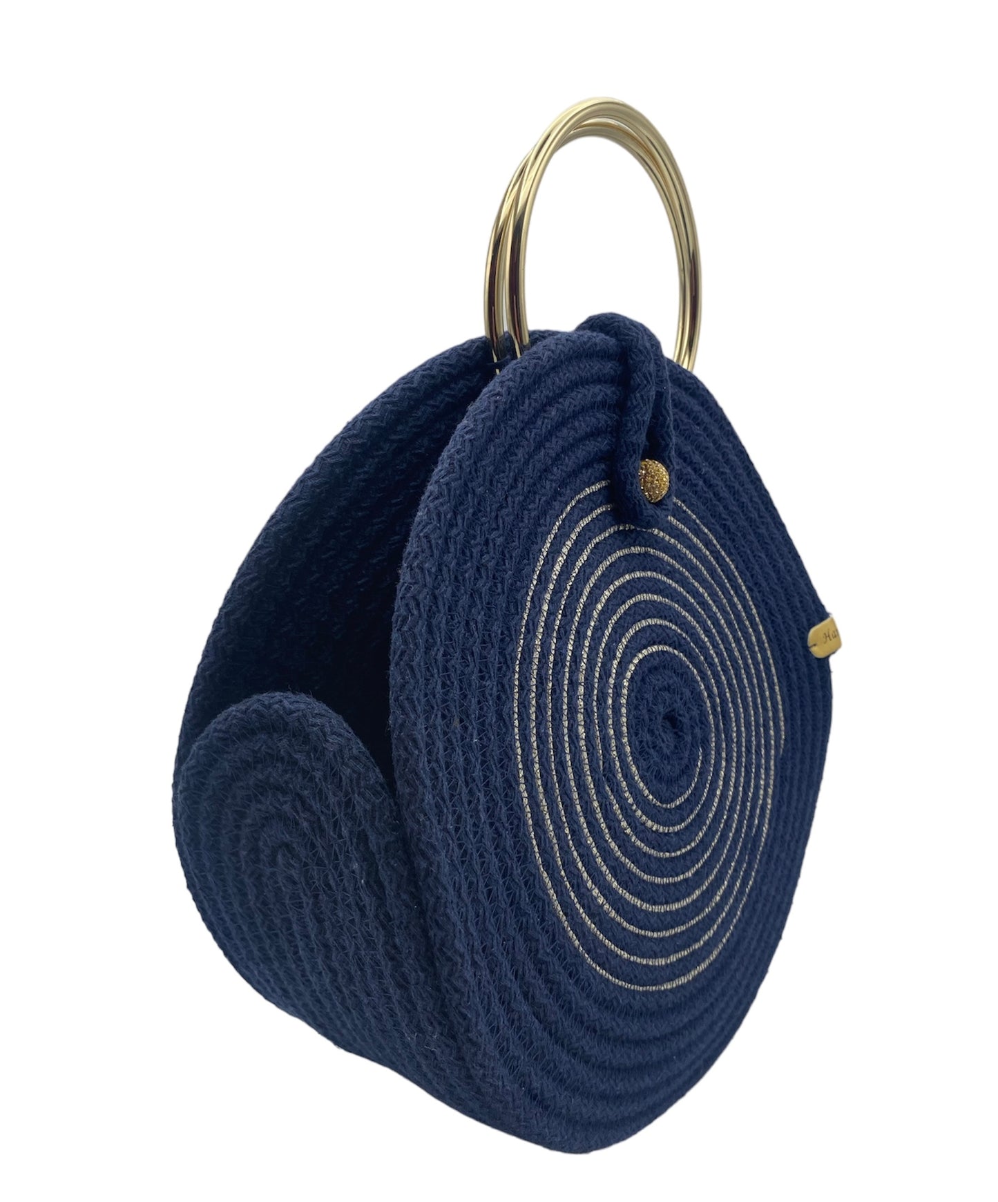 Borsa  "MOON" blu e oro