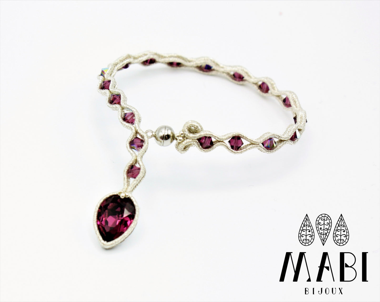 Bracciale  Elegance "SNAKE"  Ametista/Argento