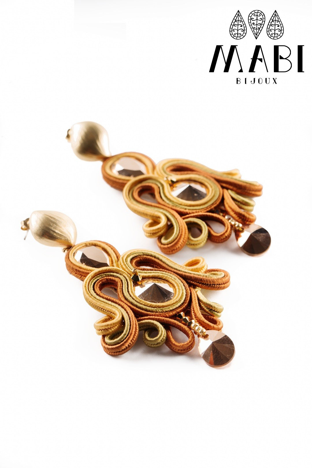 Orecchini soutache "Terra"