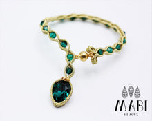 Carica l&#39;immagine nel visualizzatore di Gallery, Bracciale &quot;Elegance&quot; Snake ORO/Emerald
