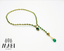 Carica l&#39;immagine nel visualizzatore di Gallery, Collier &quot;Elegance&quot; Snake ORO/Emerald
